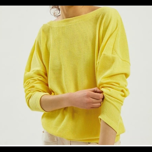 Anthropologie Yellow Pullover Top - Picture 2 of 11